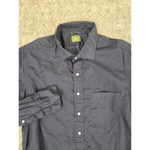 SID MASHBURN Men's Size Medium Blue Dot Long Sleeve Slim FIt Button Down Shirt